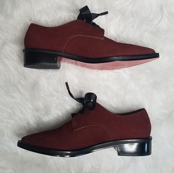 Jose Palacios Dalavos Designer Wine Suede Shoes, 5.5 - Picture 1 of 8